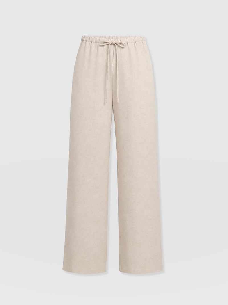 Corinne Linen Pant - Oatmeal
