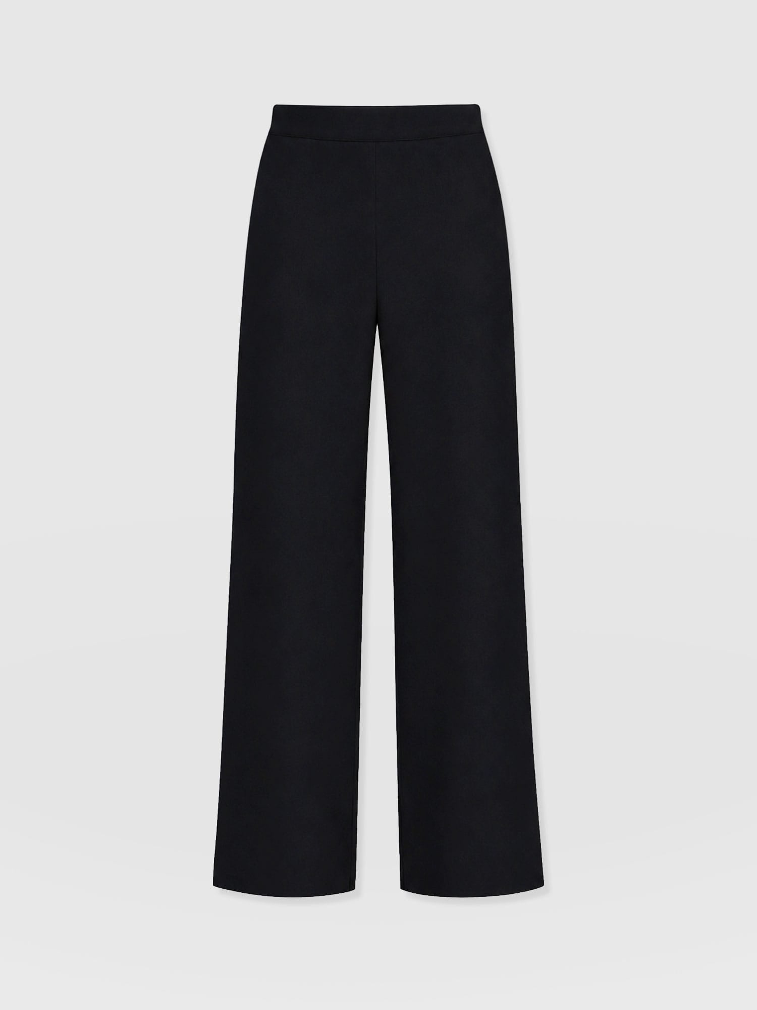 Corinne Wide Leg Linen Pant - Black