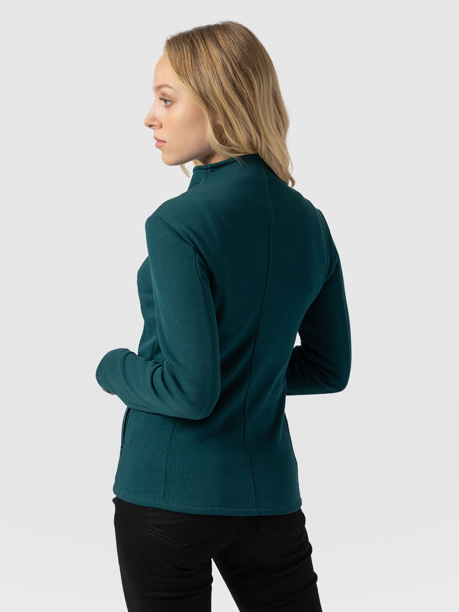 Cotton Biker Jacket Teal - Women's Jackets | Saint + Sofia® UK