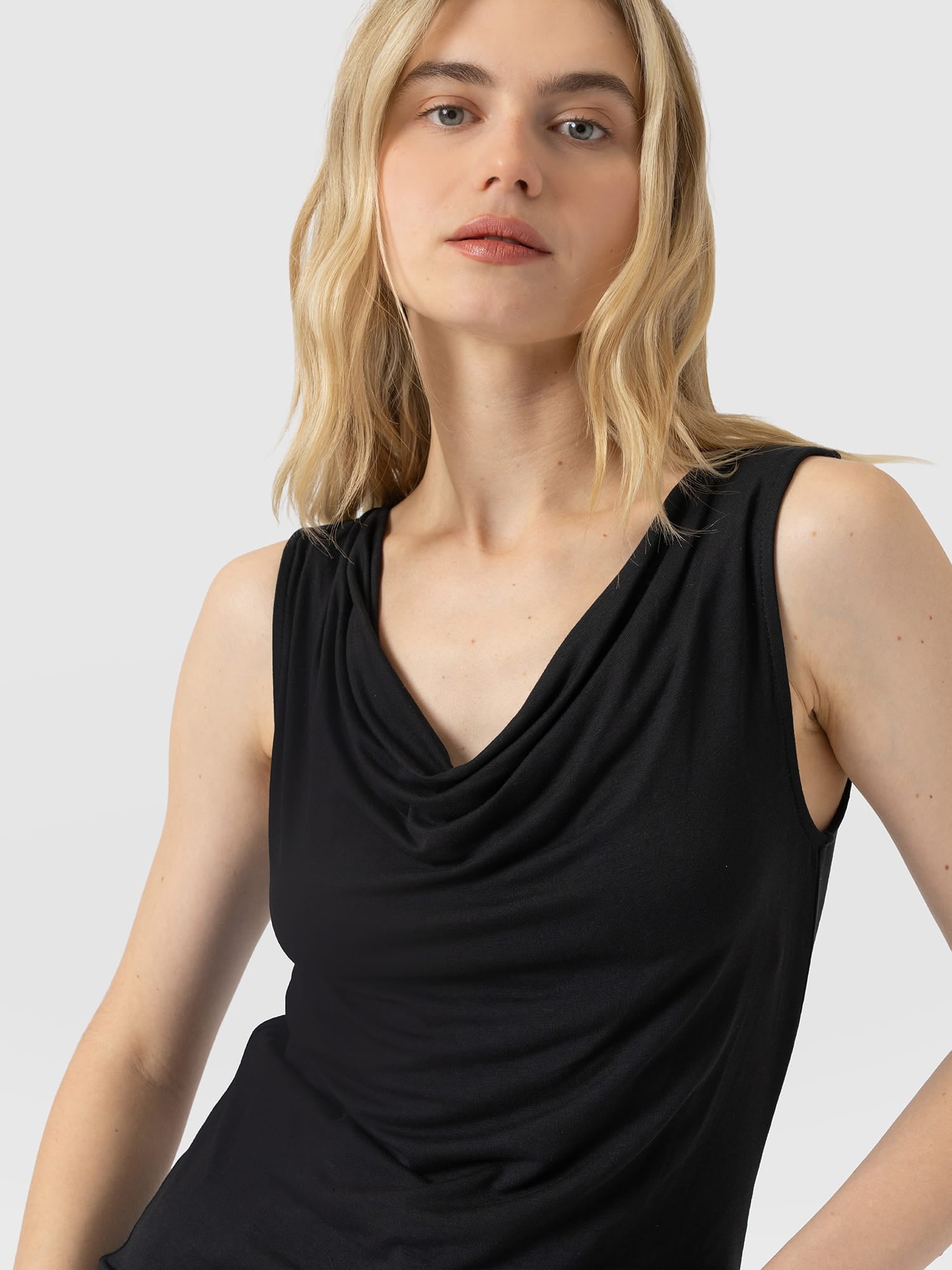 Cowl Neck Cami - Black