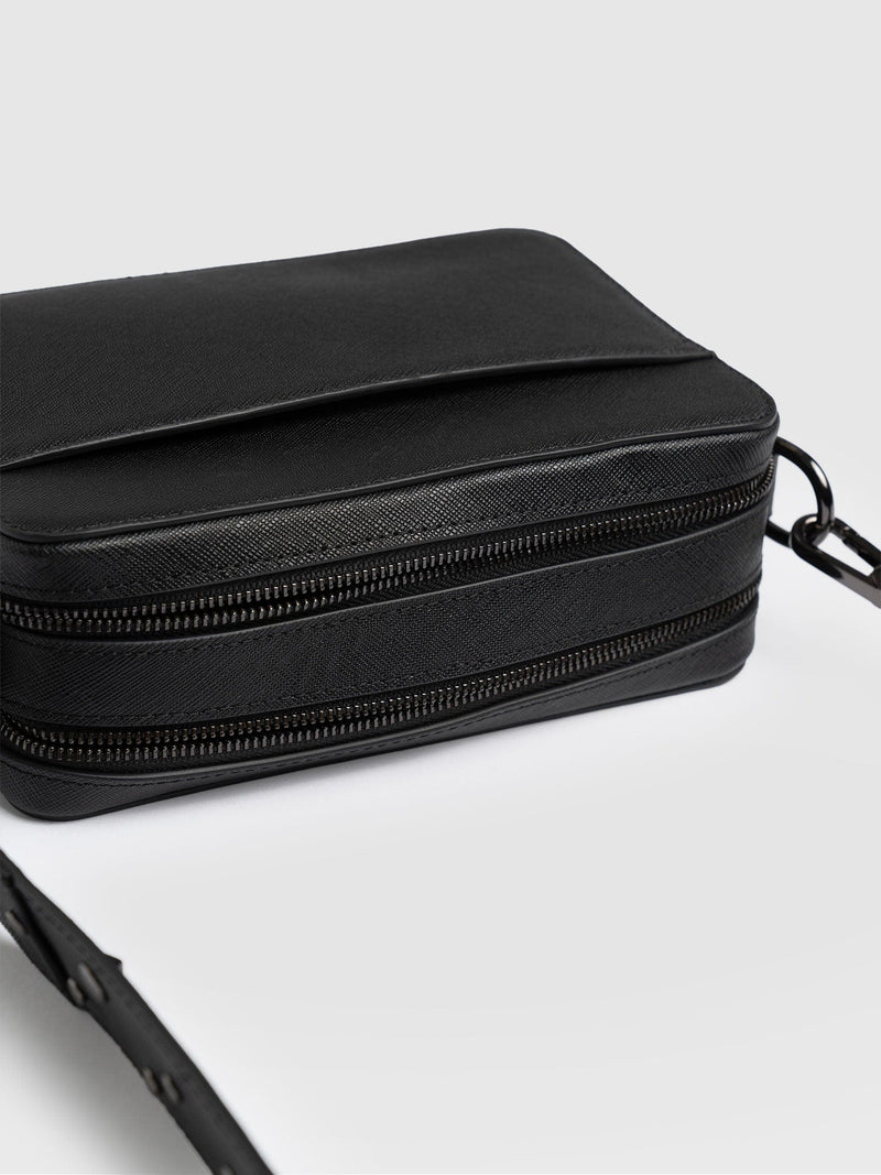 Cross Body Bag Black Studded - Women's Cross Body Bag | Saint + Sofia® UK