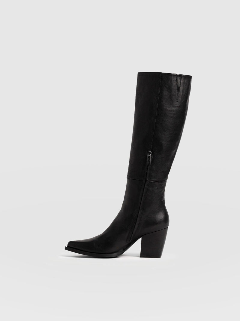 Dallas Knee High Boot - Black