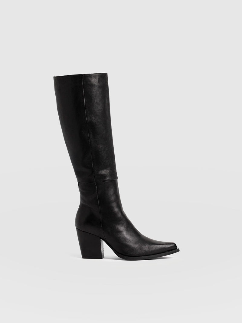 Dallas Knee High Boot - Black