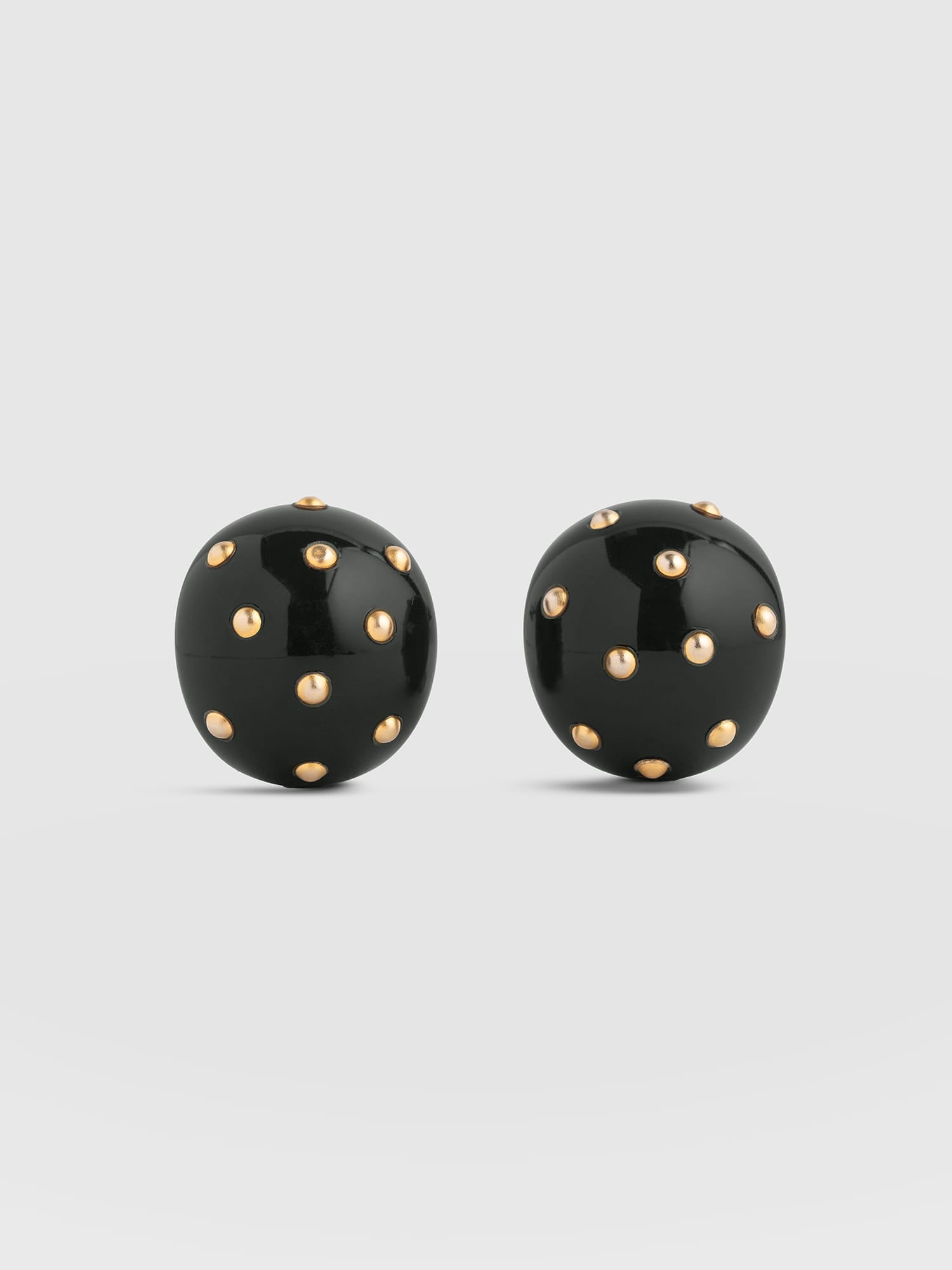 Diamante Stud Earrings - Dark Green/Gold - Women's Jewellers | Saint and Sofia® UK