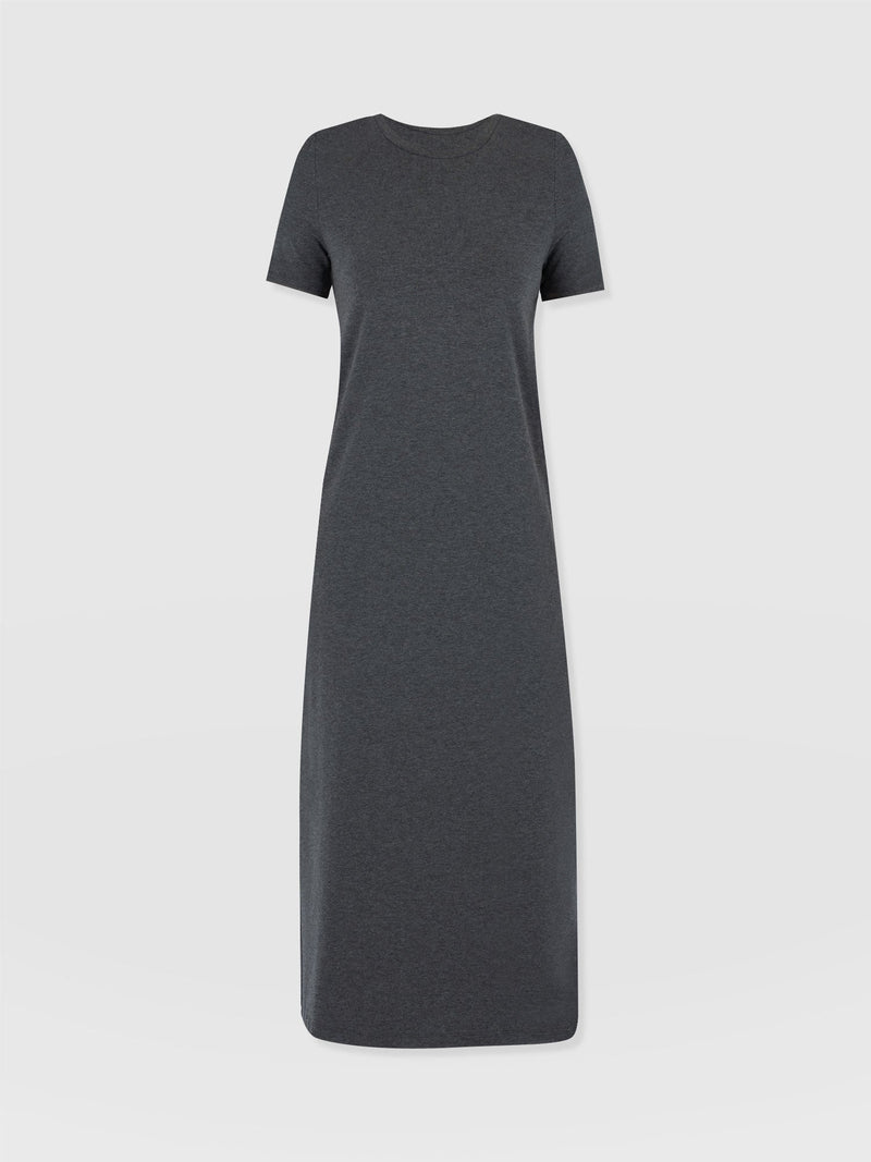 Easy T-Shirt Midi Dress - Charcoal - Women's Dresss | Saint + Sofia® UK