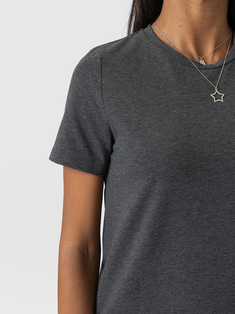 Easy T-Shirt Midi Dress - Charcoal - Women's Dresss | Saint + Sofia® UK