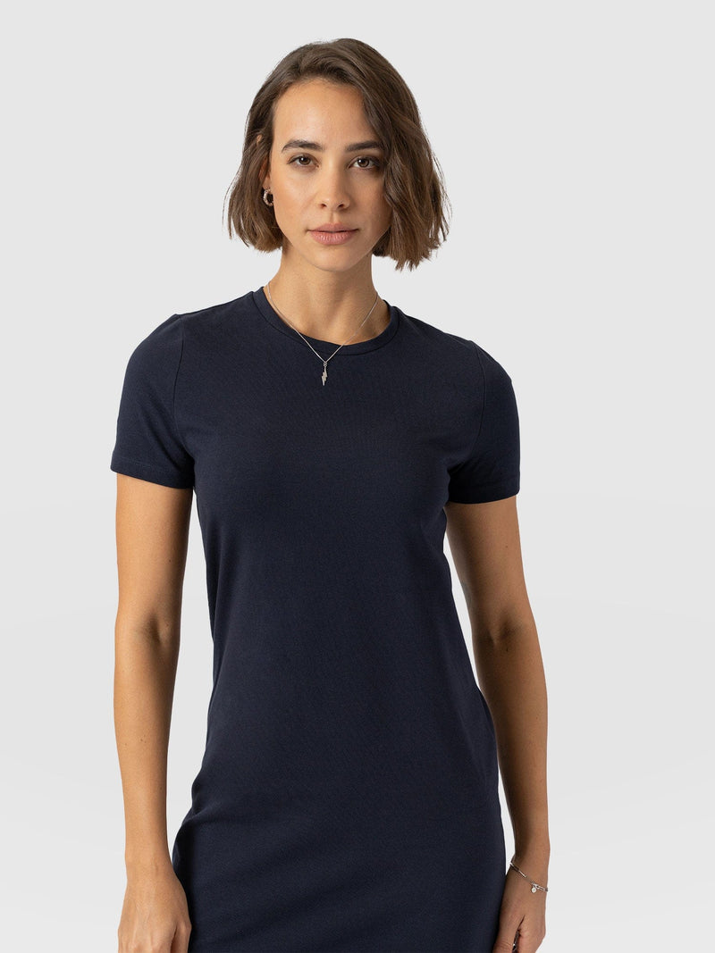 Easy T-Shirt Midi Dress - Navy - Women's Dresss | Saint + Sofia® UK