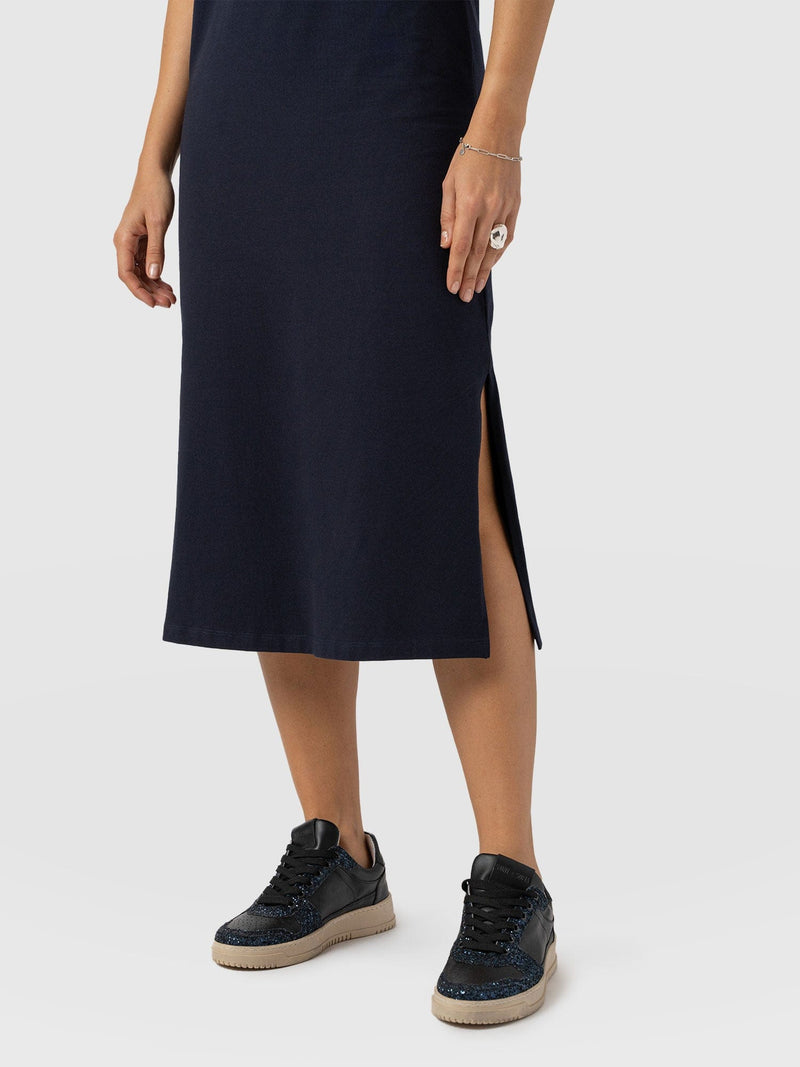 Easy T-Shirt Midi Dress - Navy - Women's Dresss | Saint + Sofia® UK