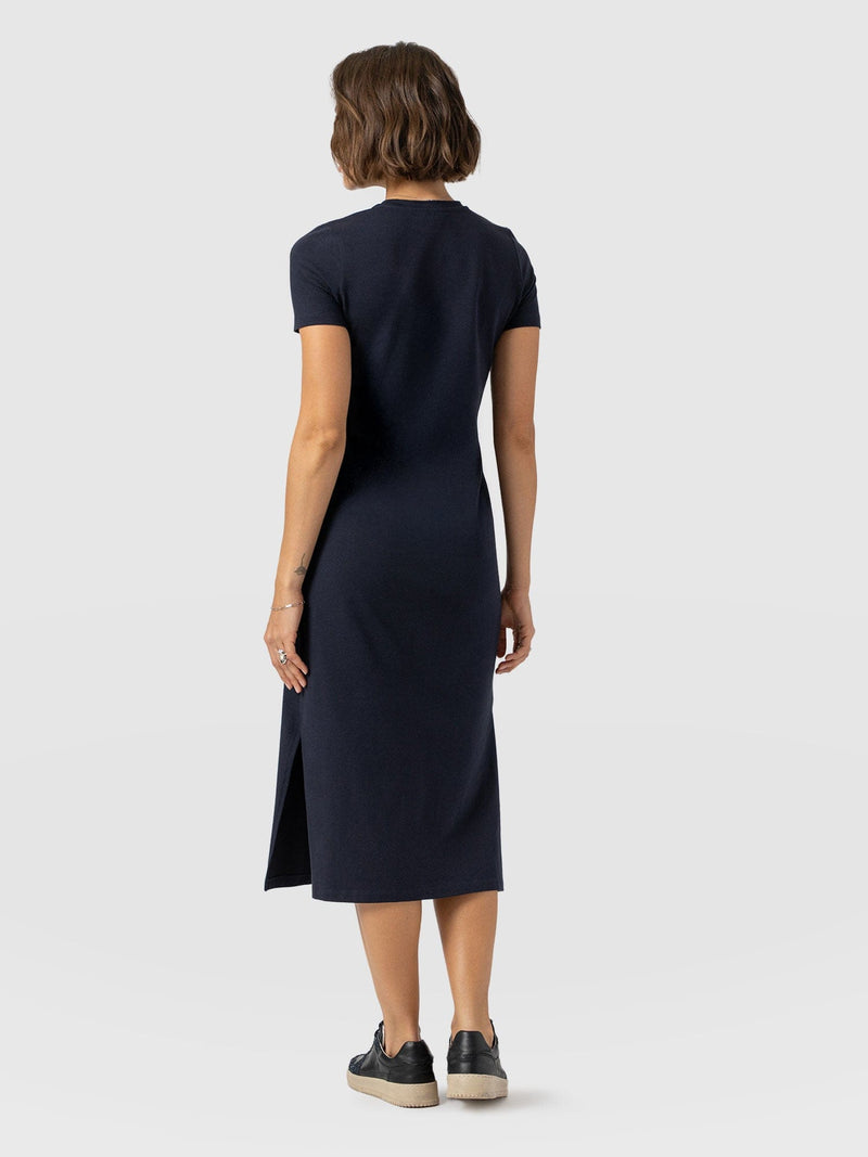 Easy T-Shirt Midi Dress - Navy - Women's Dresss | Saint + Sofia® UK