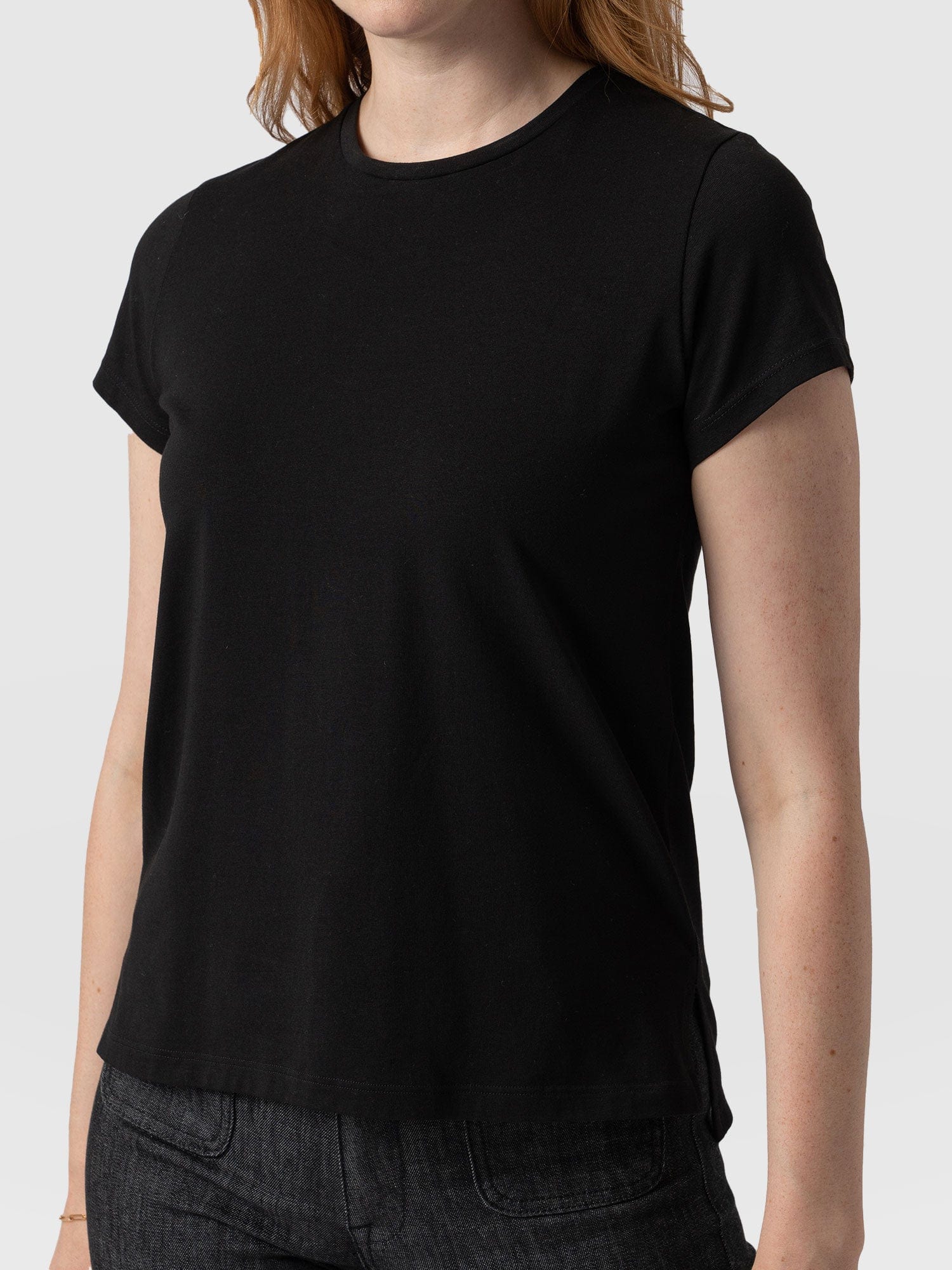 Easy Tee Black - Women's T-Shirts | Saint + Sofia® UK