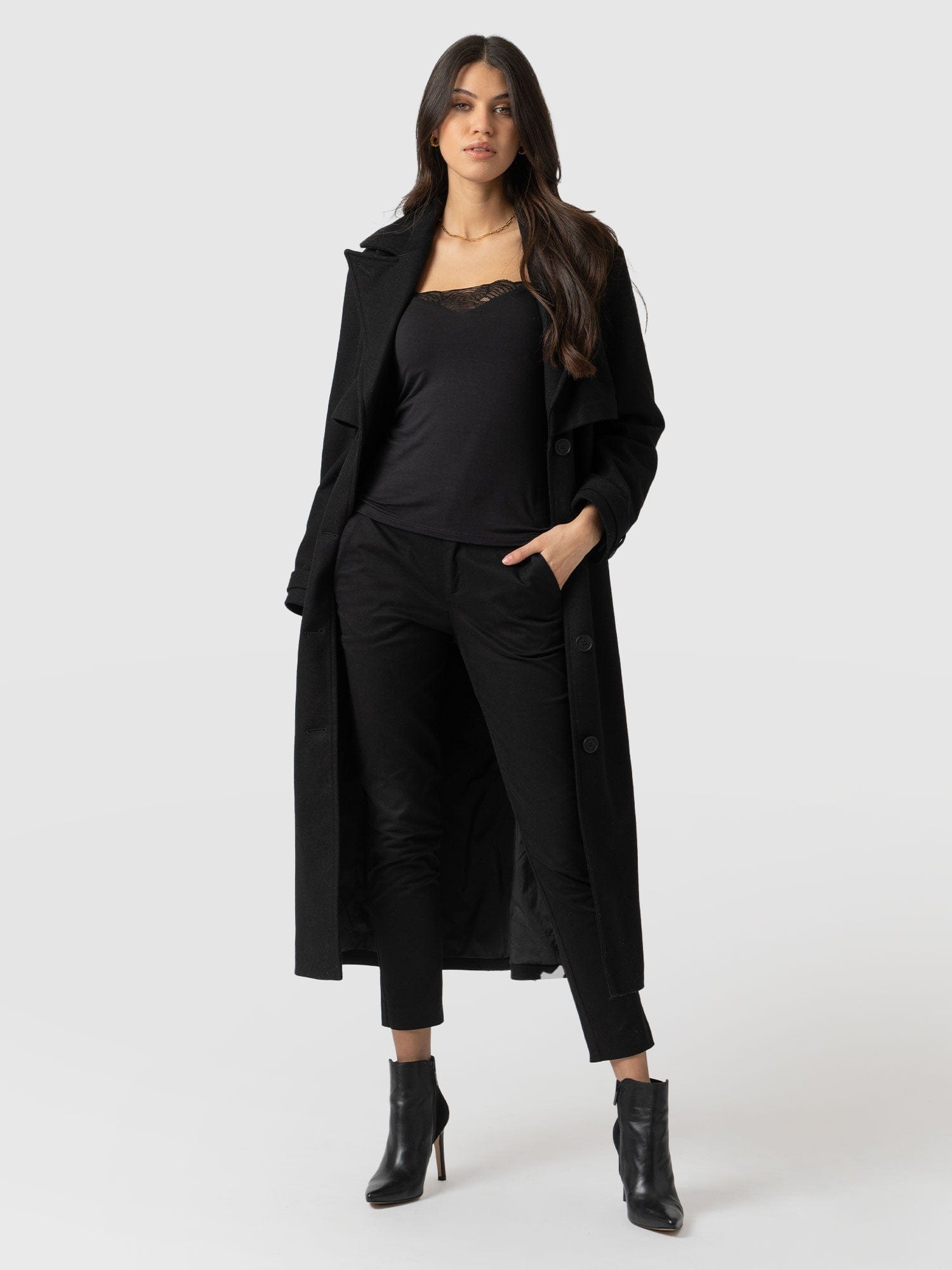 Eden Chino Black - Women's Trousers | Saint + Sofia® UK