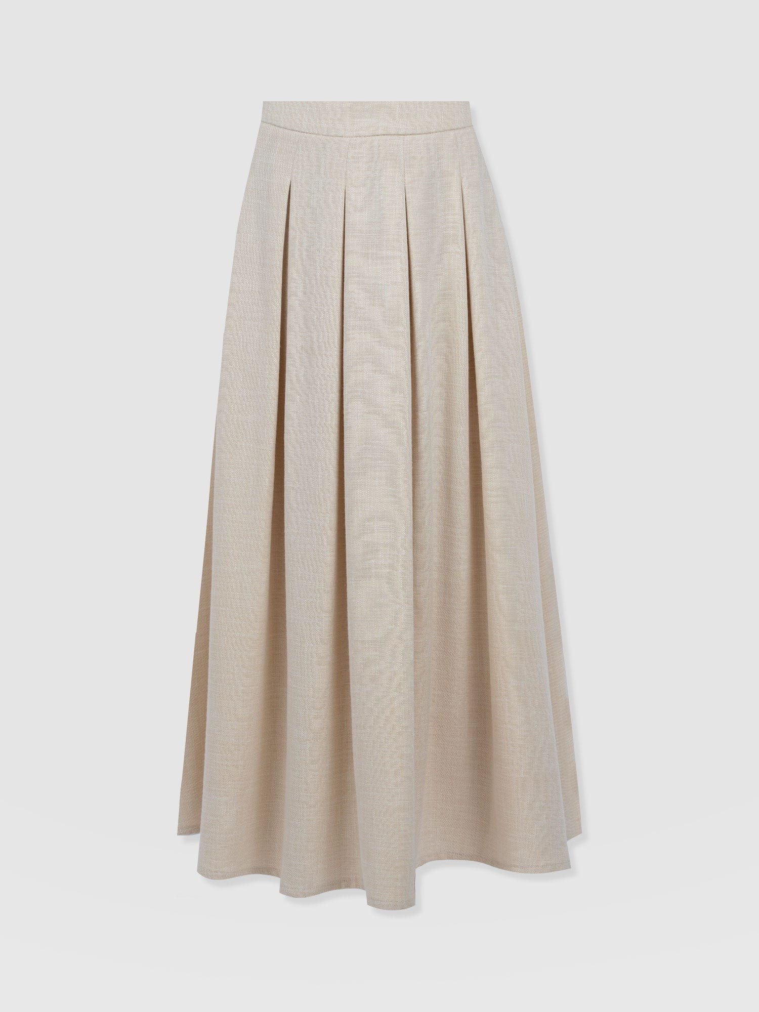 Eliza Pleated Skirt - Cream - Women's Skirts | Saint + Sofia® UK