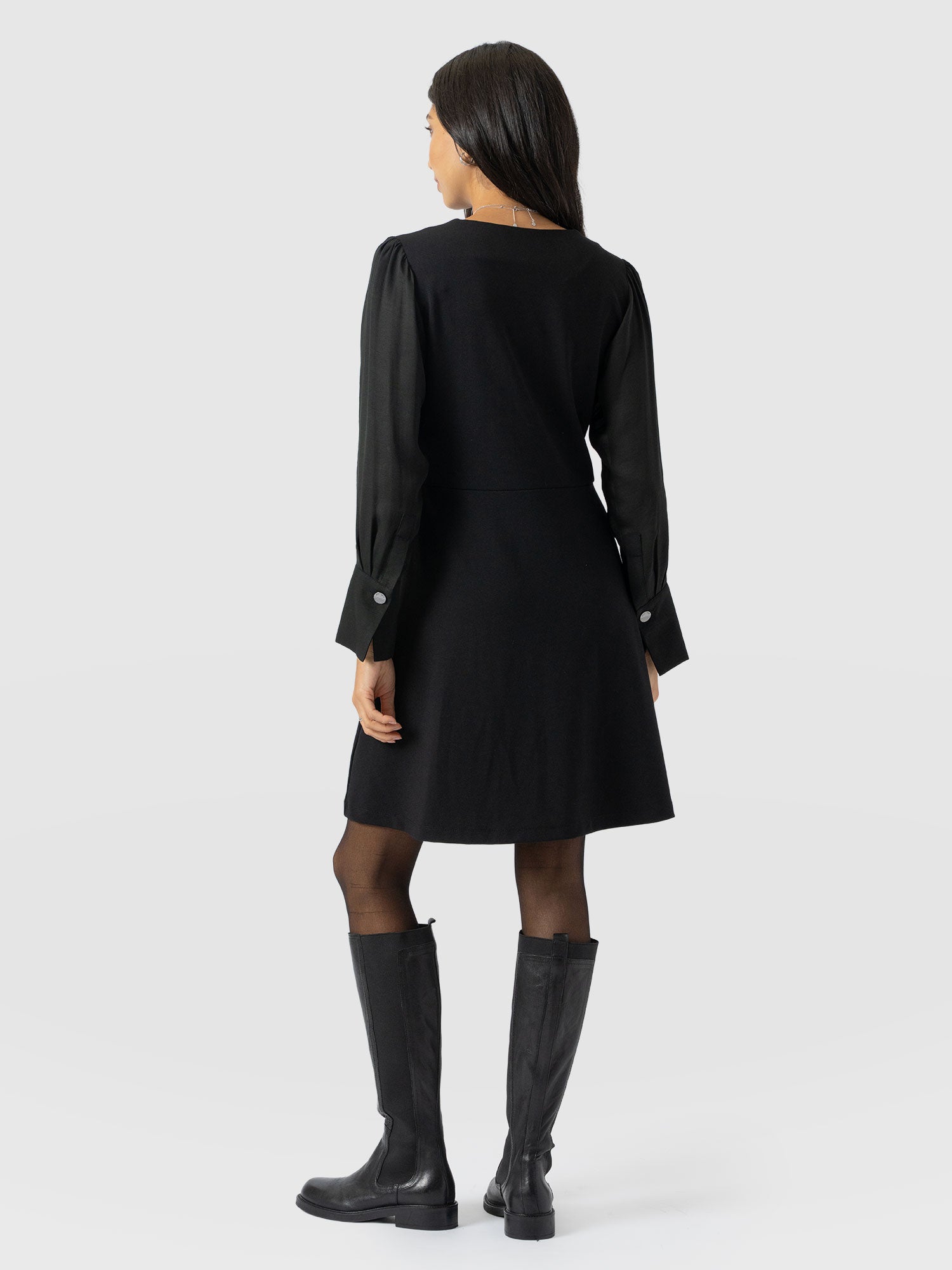 Ella Fit & Flare Dress - Black - Women's Dresses | Saint + Sofia® UK