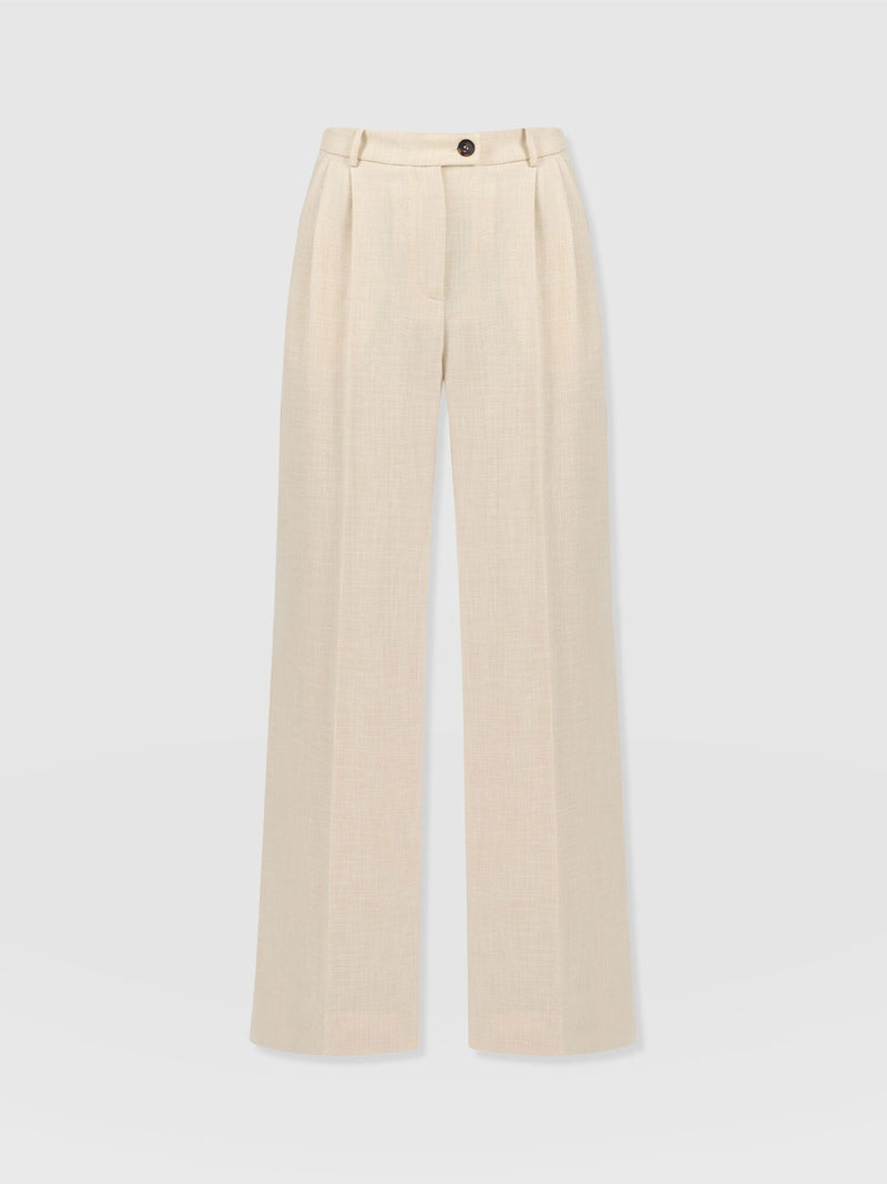 Argent Wide Leg Pant Cream - Women's Trousers | Saint + Sofia® UK