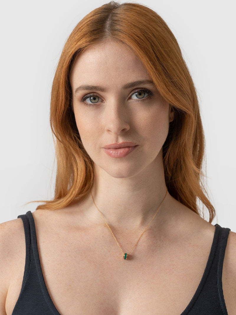 Enamel Stripe Charm Necklace Gold - Women's Jewellery | Saint + Sofia® UK