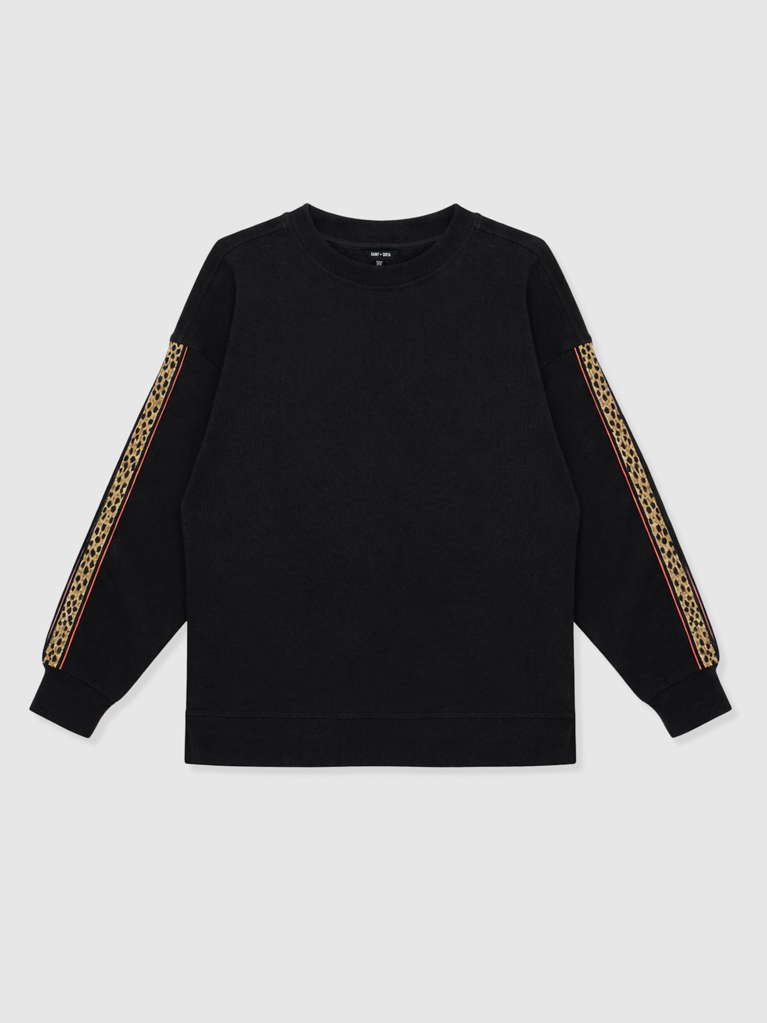 Hoxton Sweatshirt - Black - Leopard - Women's Jumpers | Saint and Sofia® UK