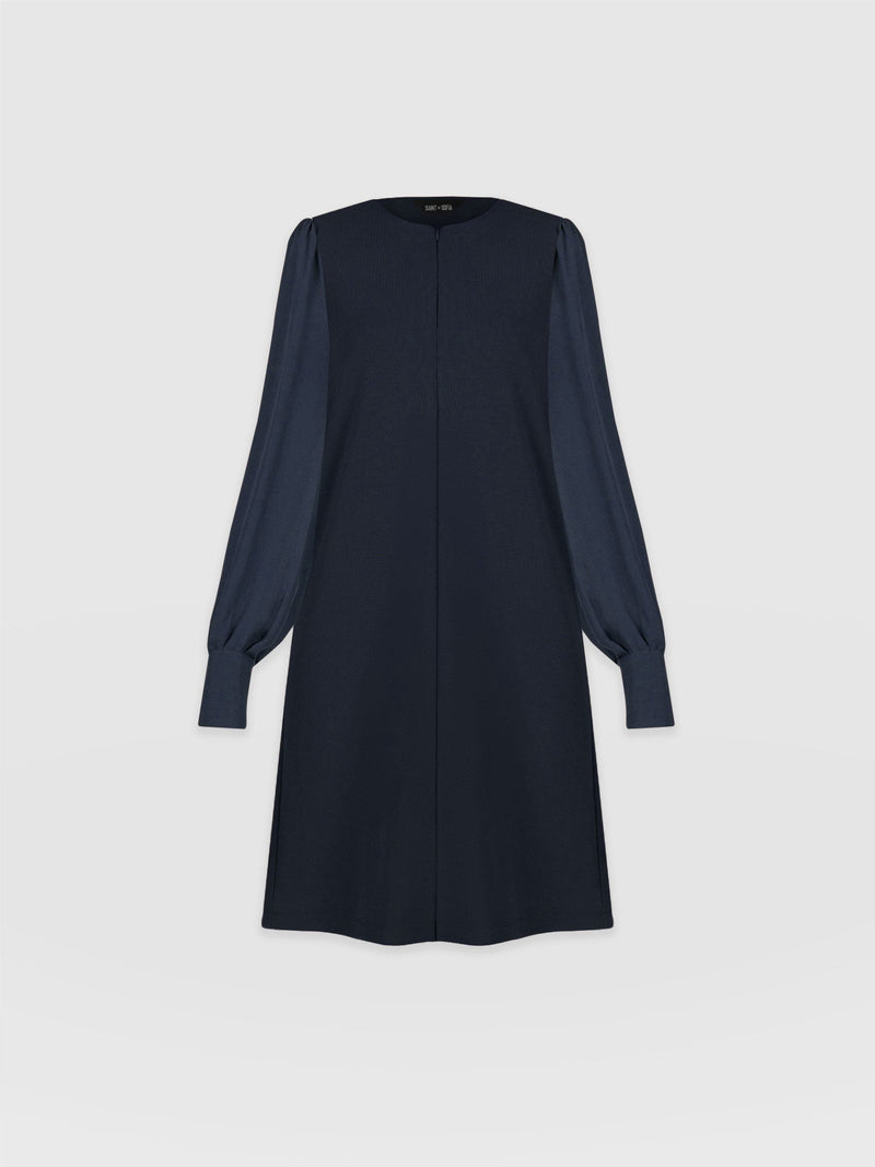 Esme Zip Up Dress Navy - Women's Dresses | Saint + Sofia® UK