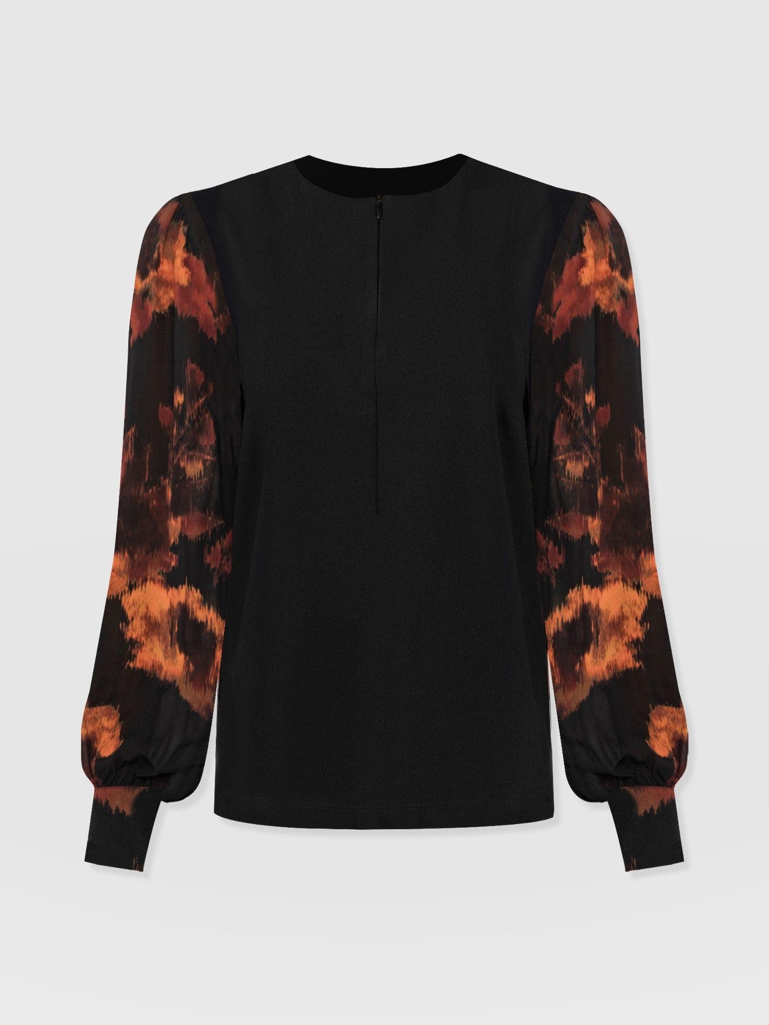Esme Zip Up Top - Autumn Floral - Women's T-shirts | Saint + Sofia® UK