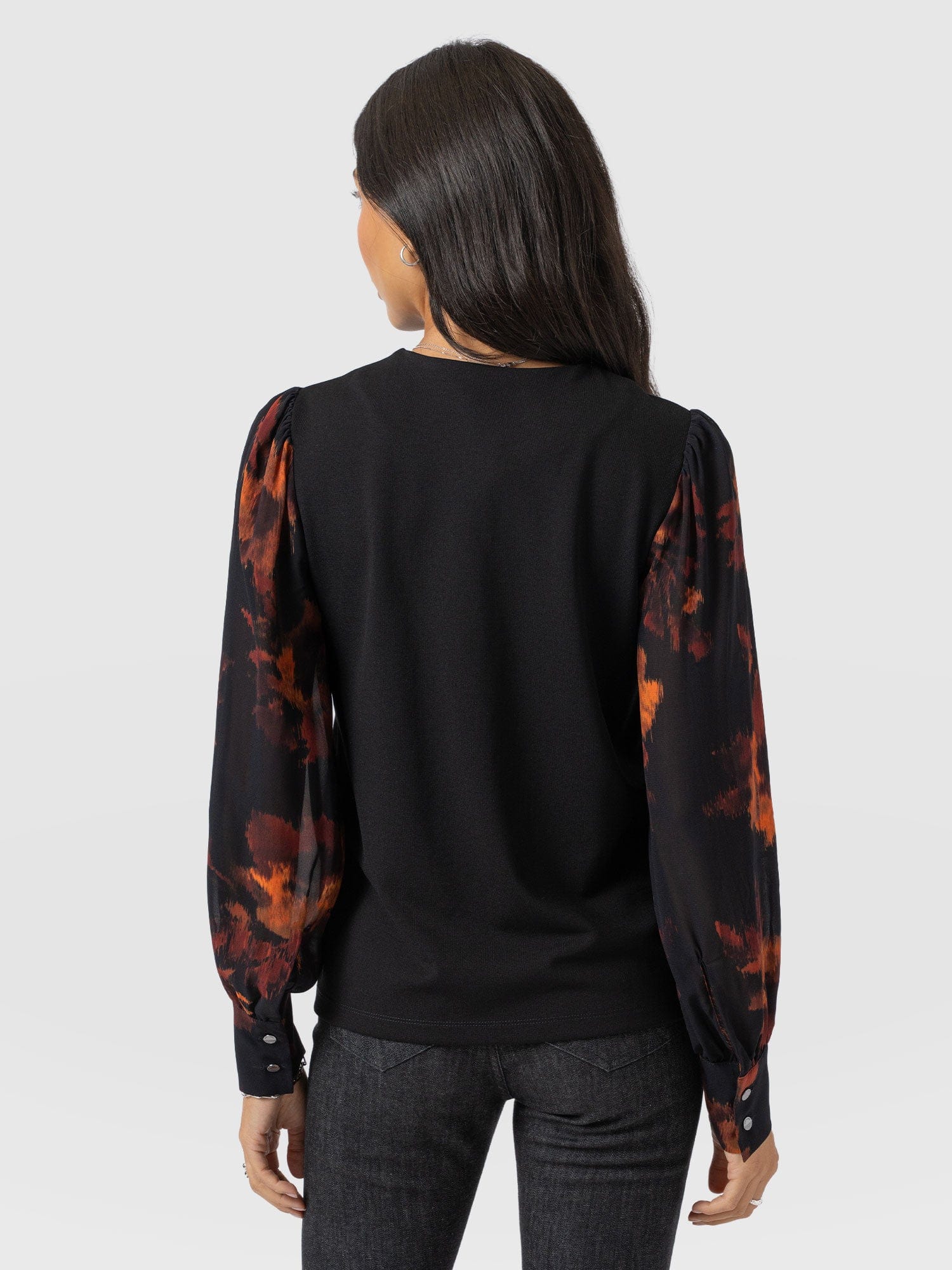 Esme Zip Up Top - Autumn Floral - Women's T-shirts | Saint + Sofia® UK