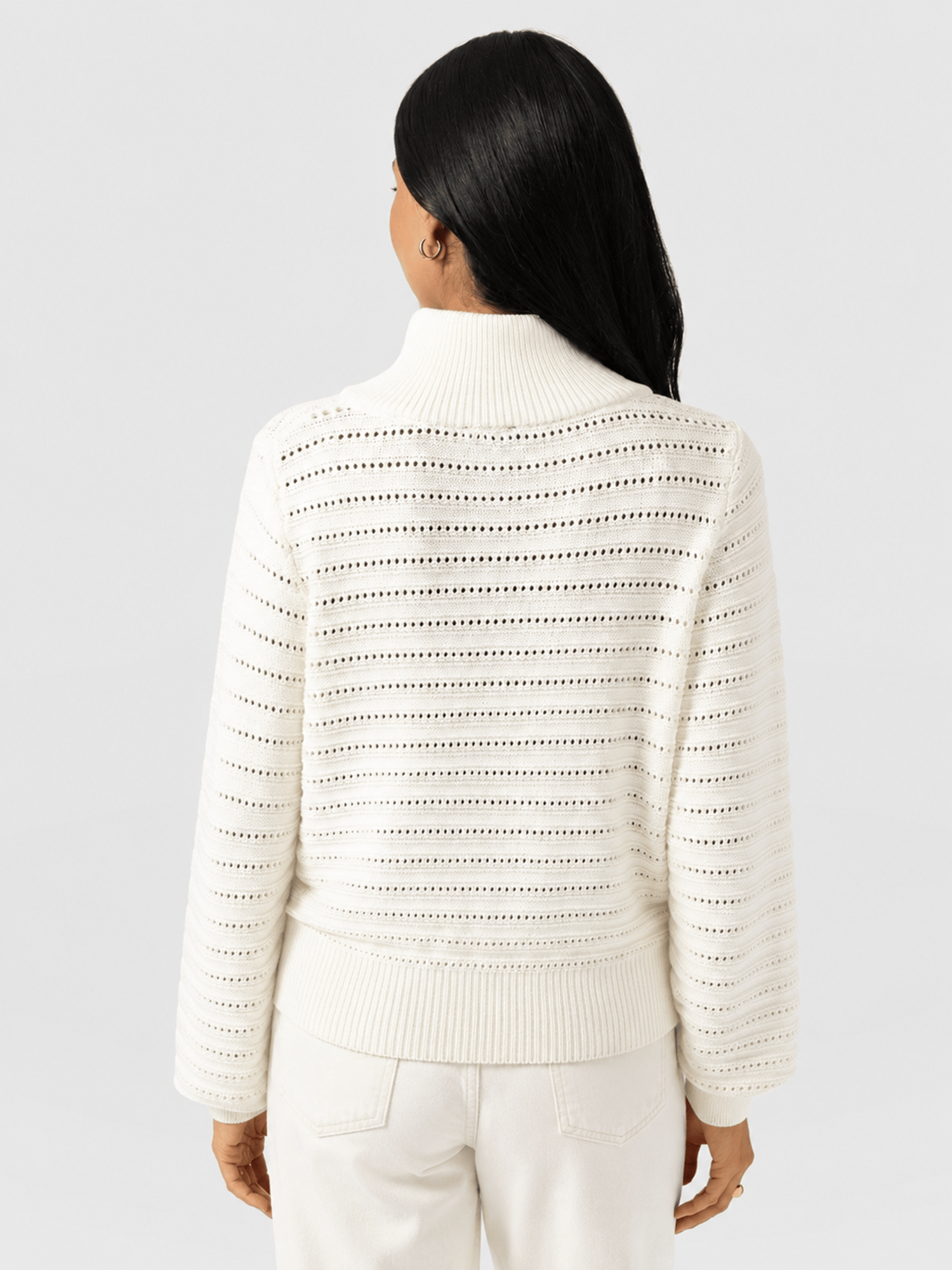 Ester Quarter Zip Knit - Cream