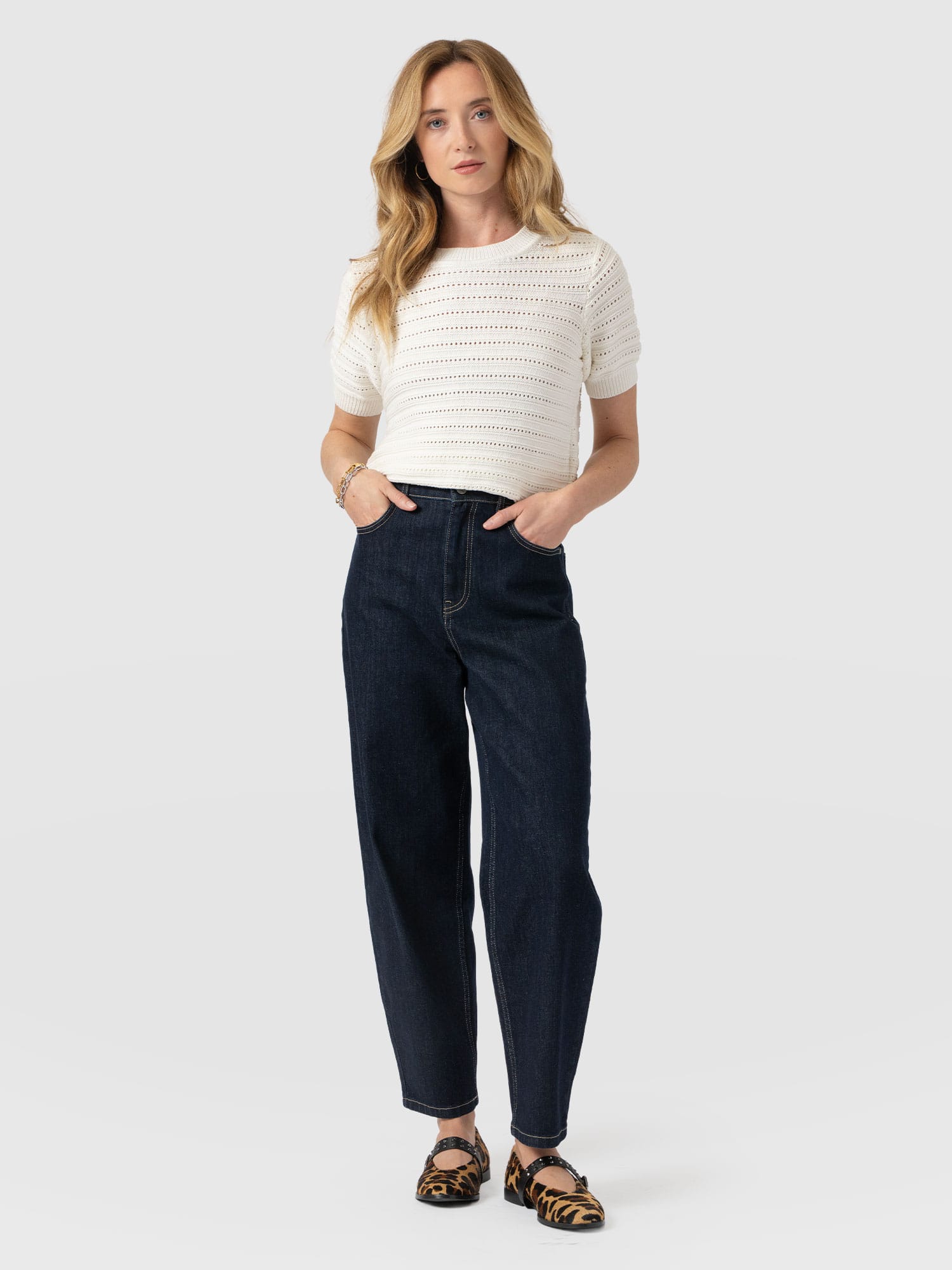 Ester Short Sleeve Knit - Cream