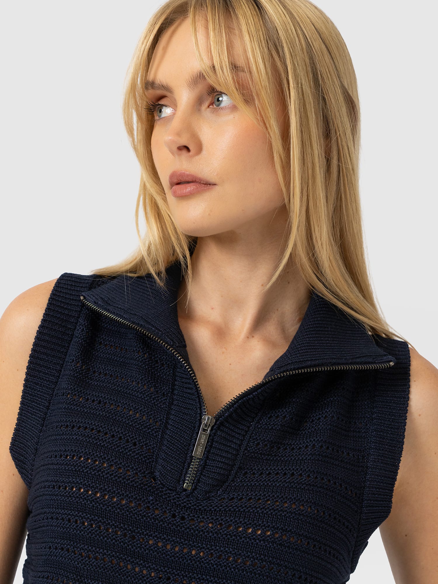 Ester Sleeveless Knit - Navy