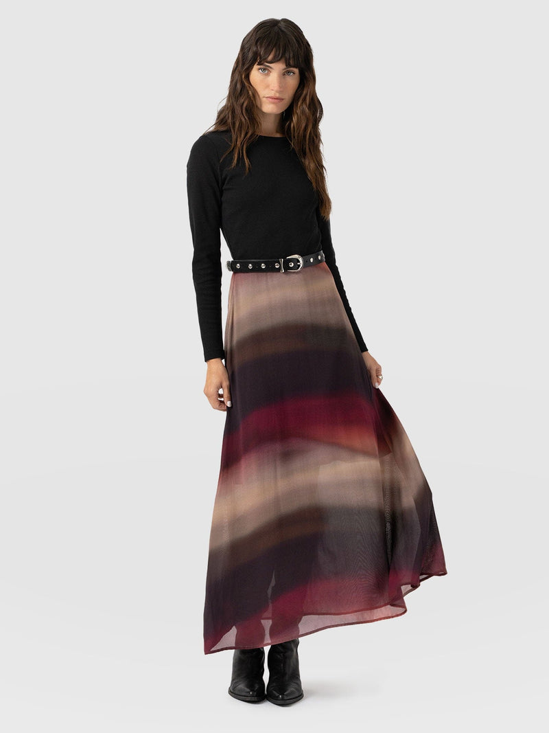 Etta Contrast Dress - Purple Gradient - Women's Dresses | Saint + Sofia® UK