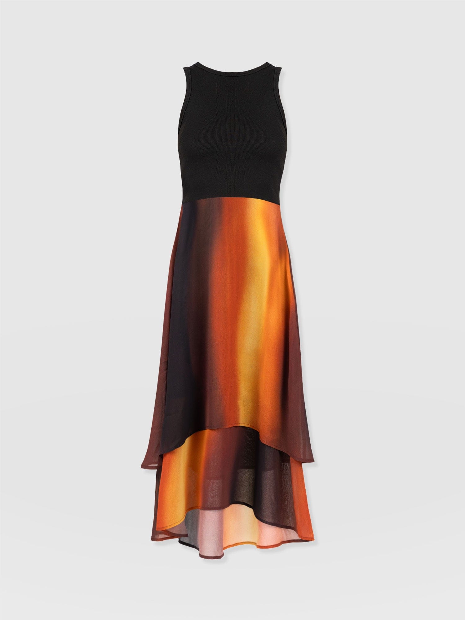 Etta Layered Dress Amber Gradient - Women's Skirts | Saint and Sofia® UK