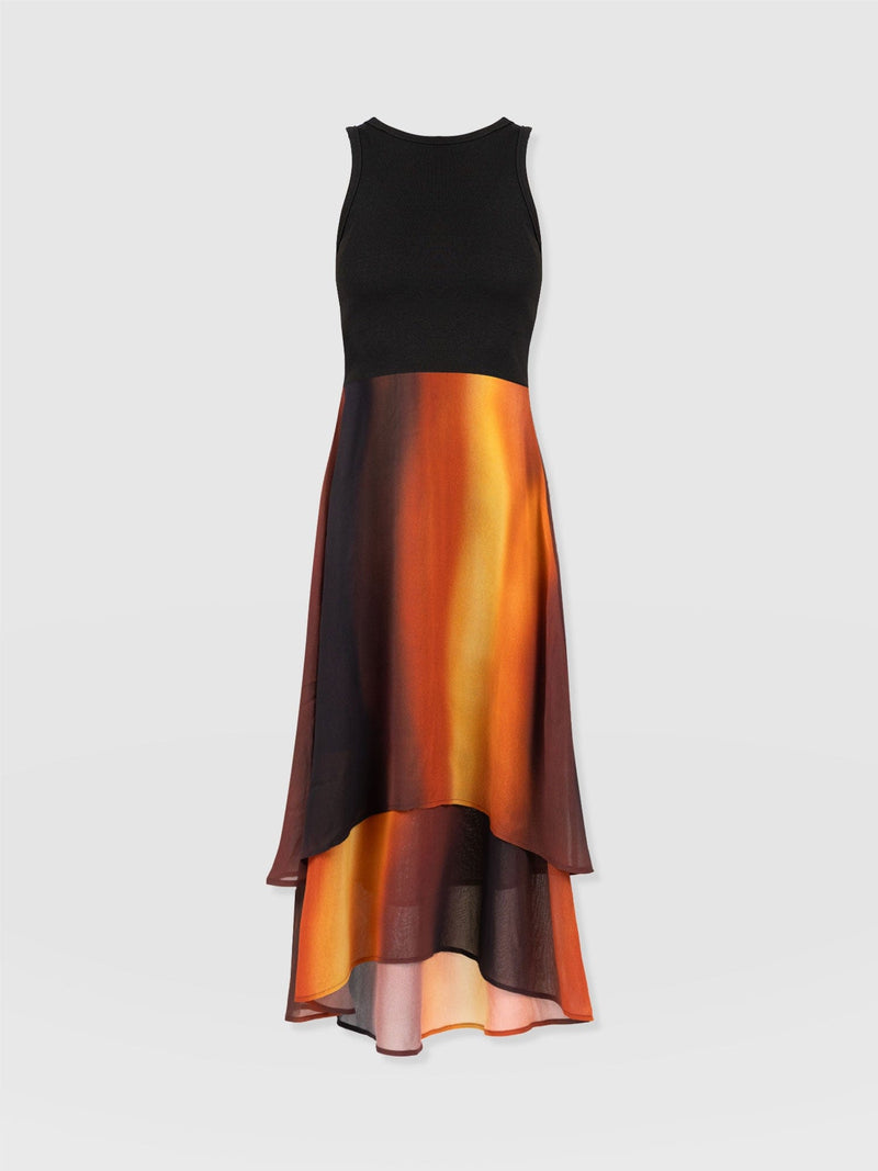 Etta Layered Dress Amber Gradient - Women's Skirts | Saint and Sofia® UK