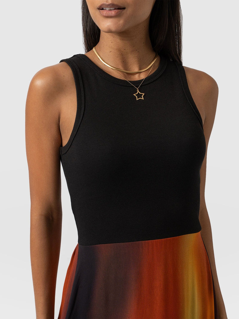 Etta Layered Dress Amber Gradient - Women's Skirts | Saint and Sofia® UK