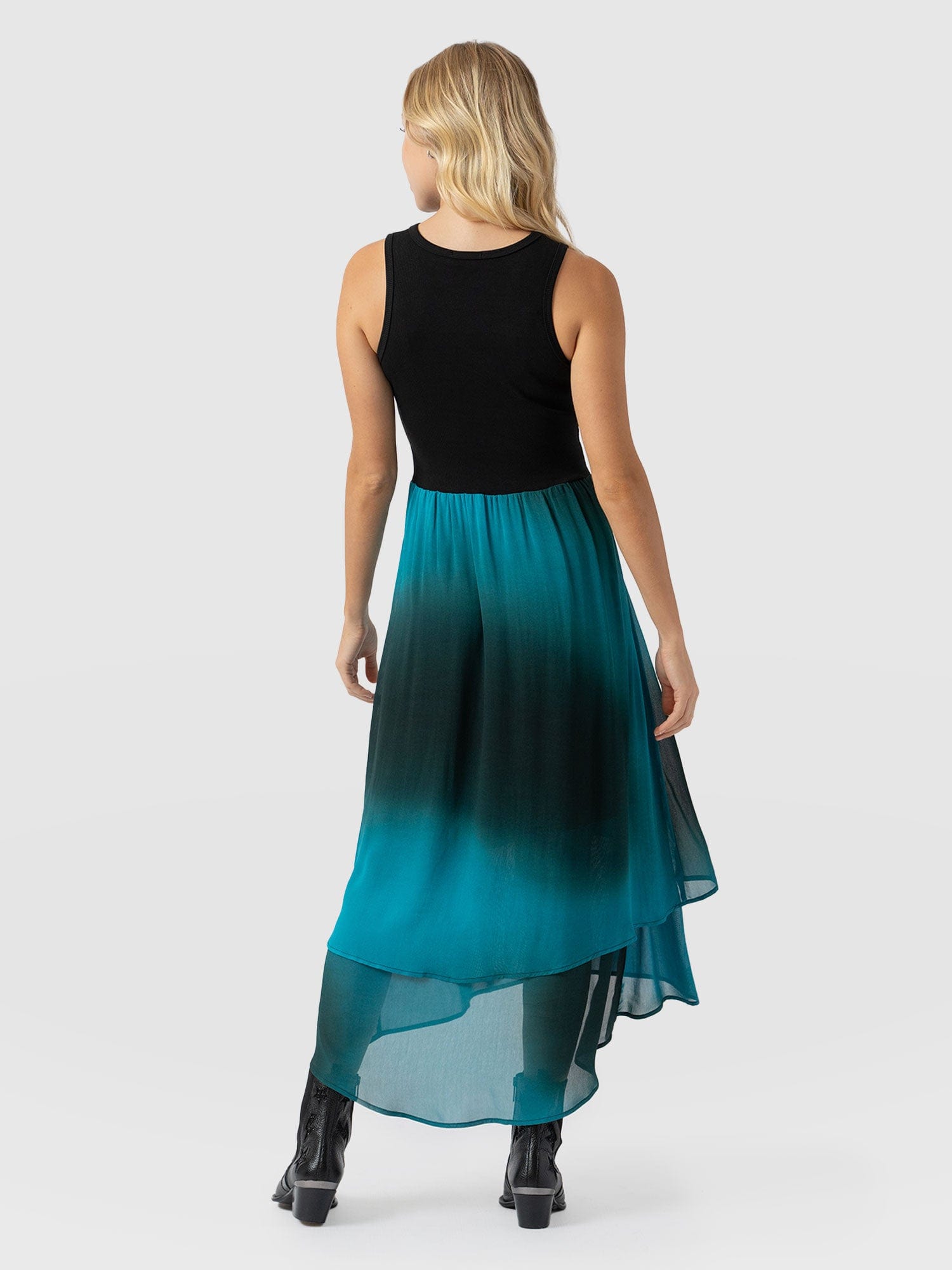 Etta Layered Dress Blue Coral - Women's Skirts | Saint + Sofia® UK