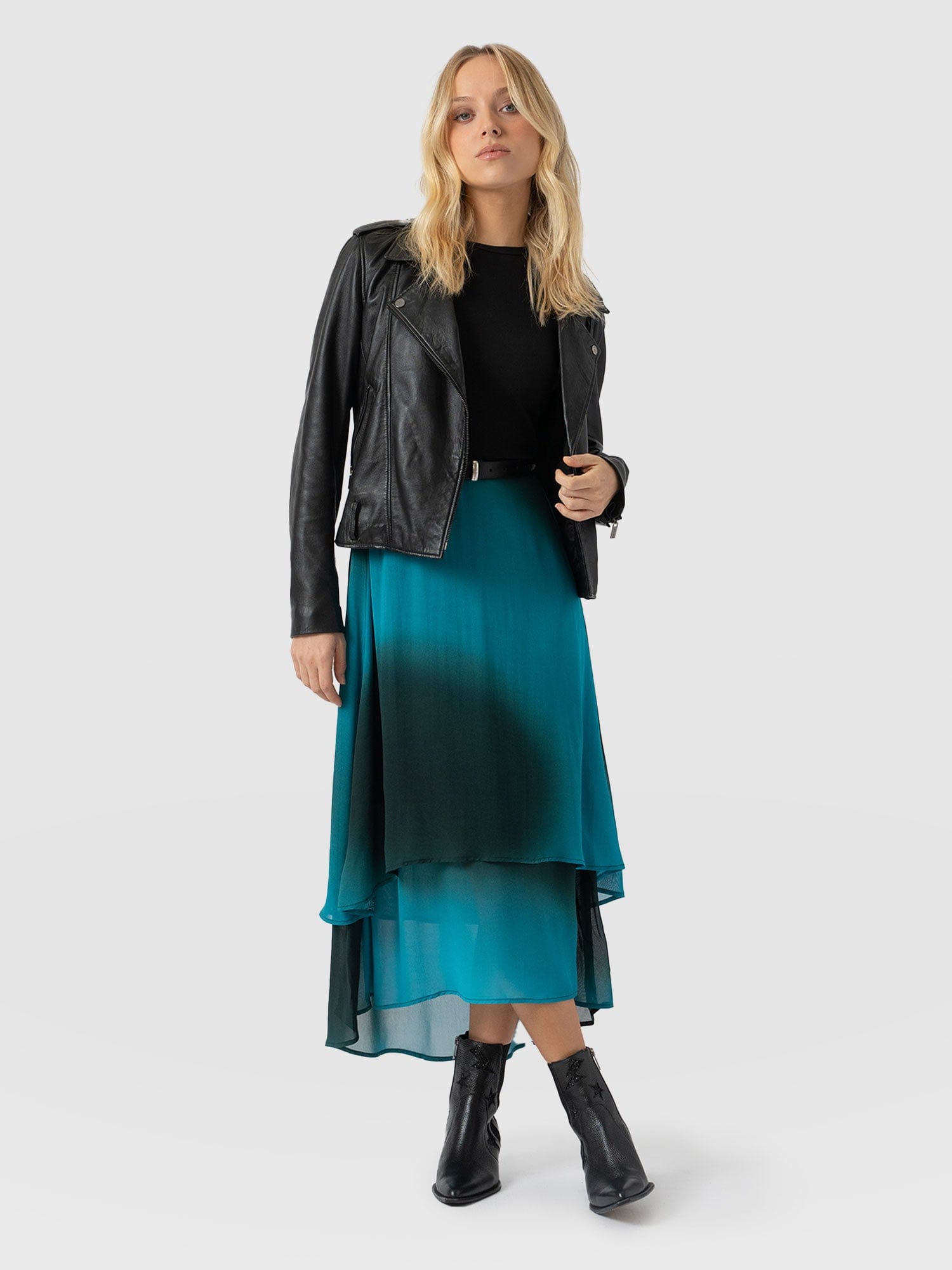 Etta Layered Dress Blue Coral - Women's Skirts | Saint + Sofia® UK