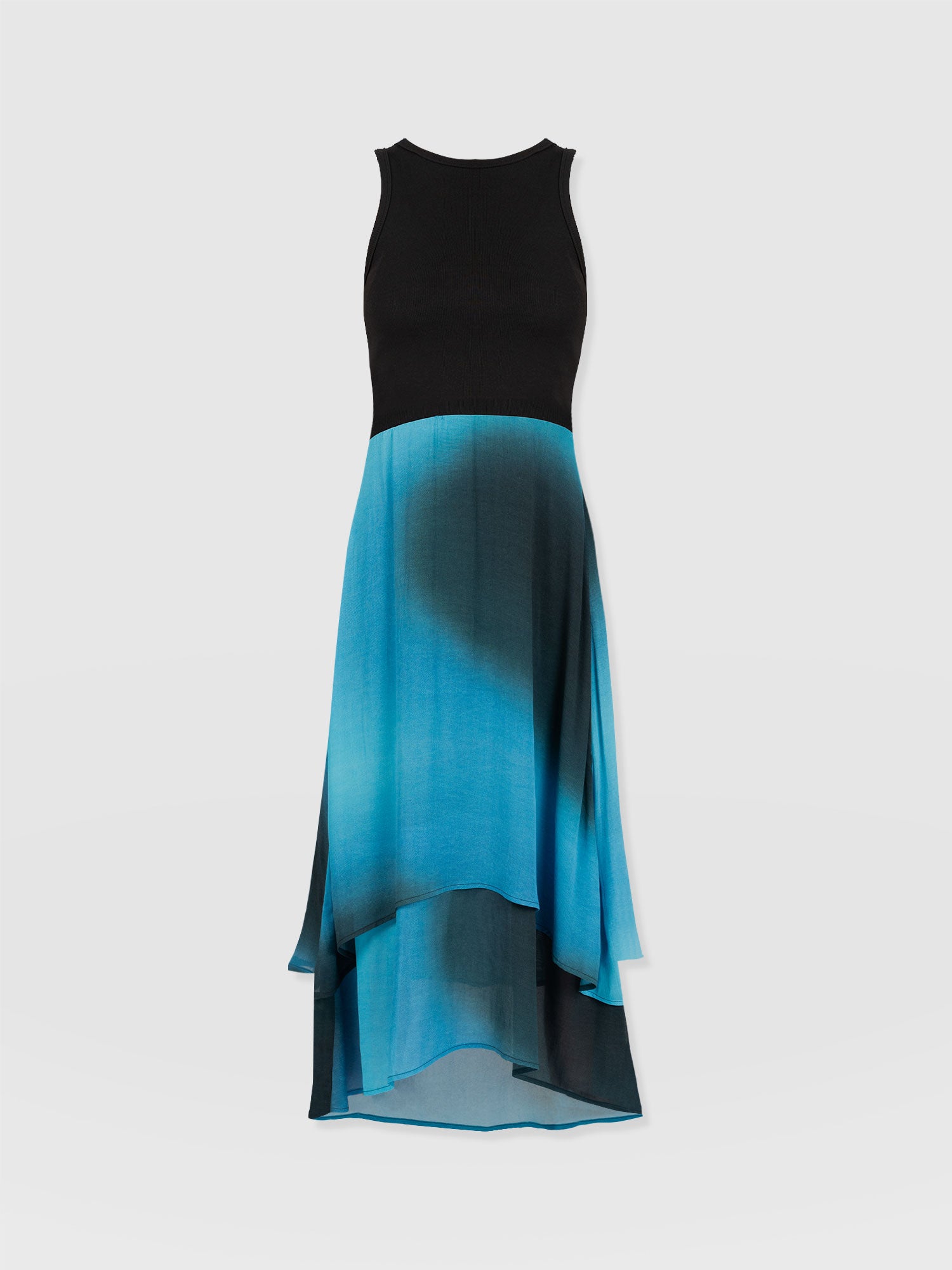 Etta Layered Dress Blue Coral - Women's Skirts | Saint + Sofia® UK
