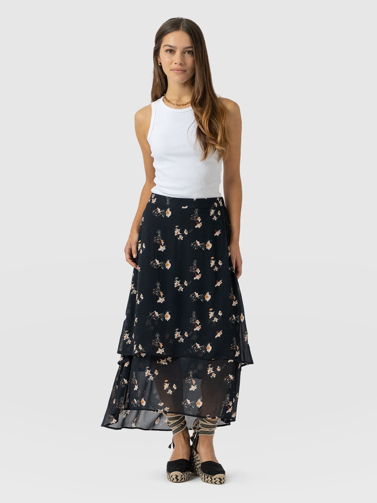Etta Layered Skirt - Lily Gardens - Women's Skirts | Saint + Sofia® UK