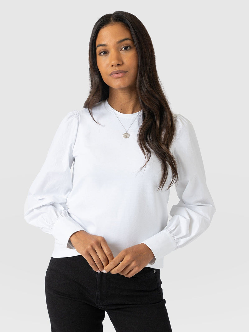 Eva Mockable Top White - Women's Tops | Saint and Sofia® UK