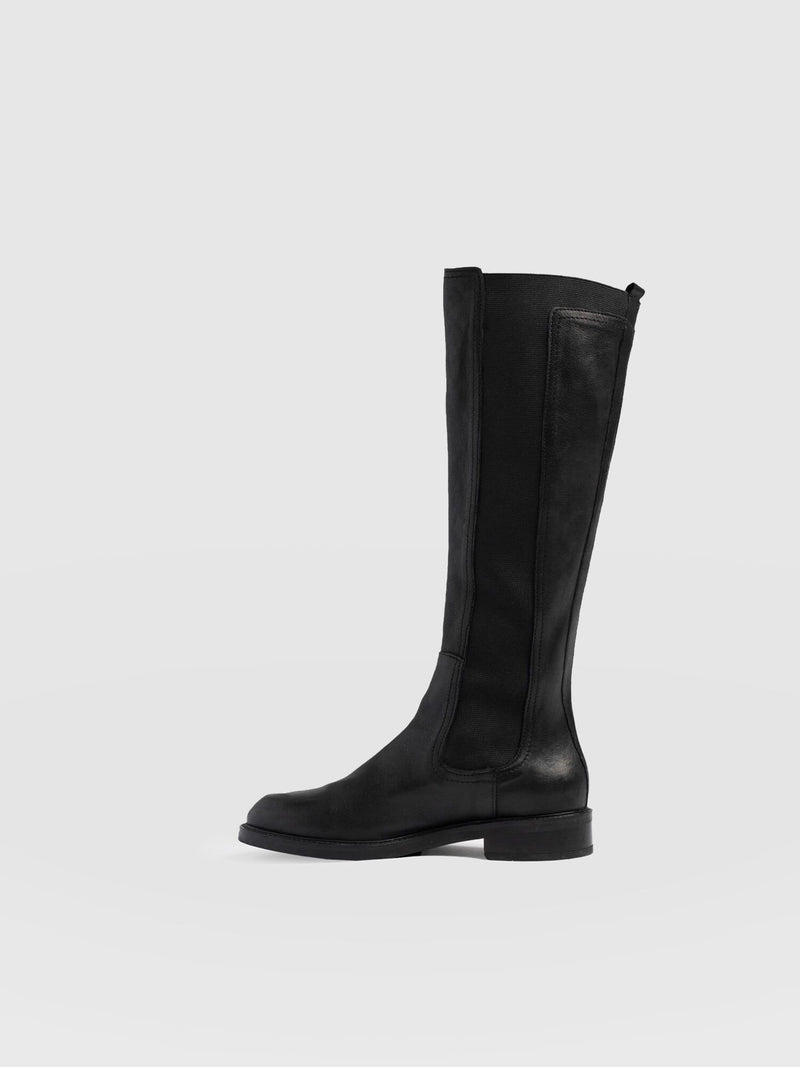Evelyn Knee High Boot - Black