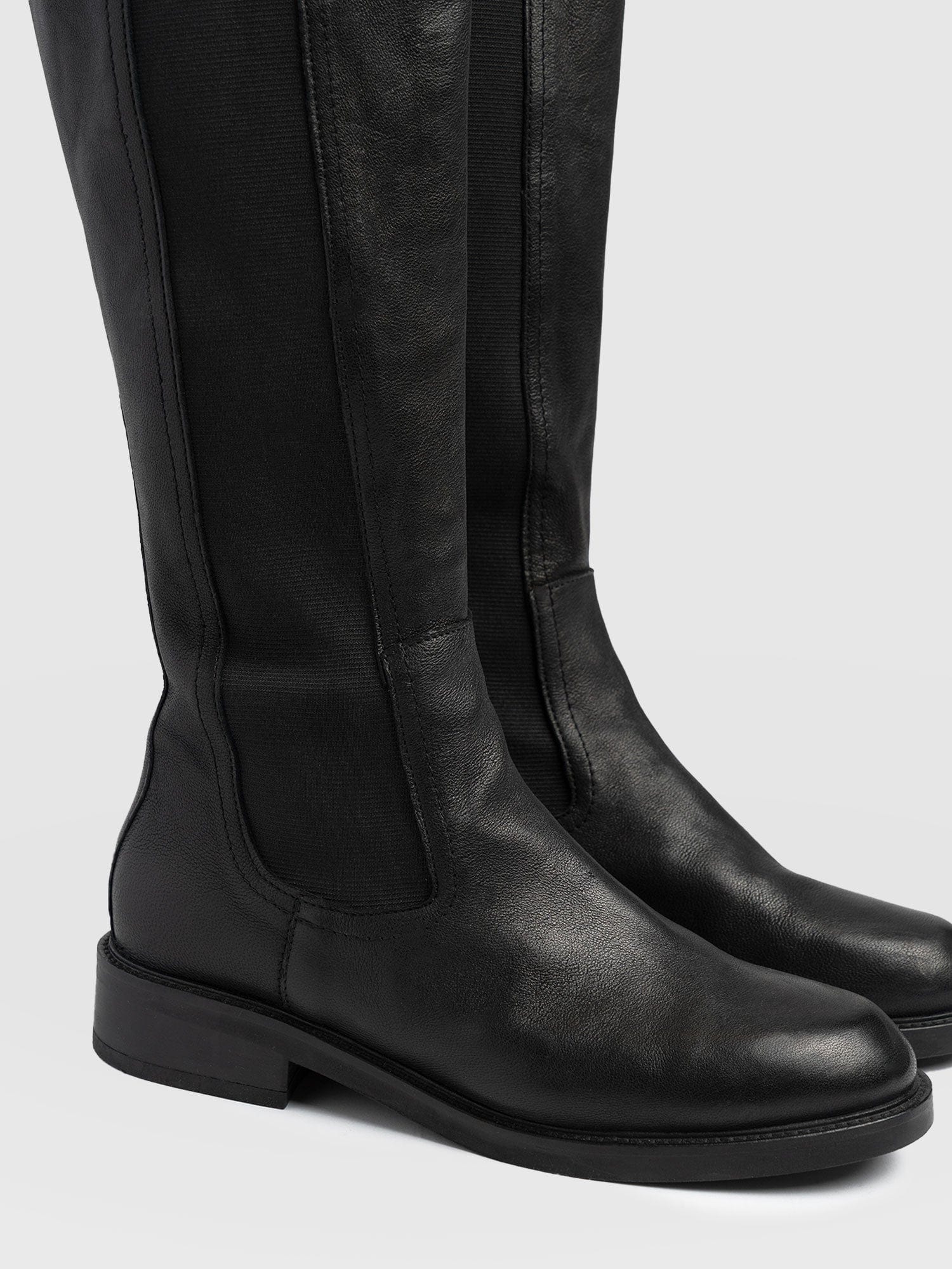 Evelyn Knee High Boot Black - Women's Leather Boots | Saint + Sofia® UK
