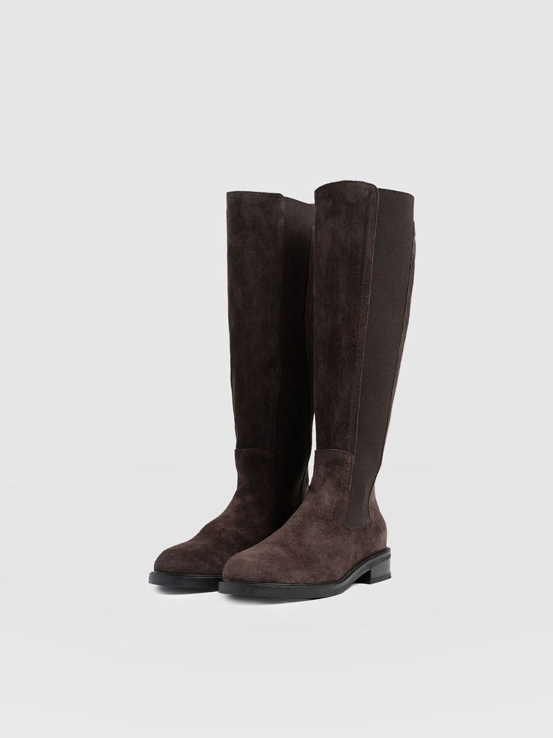 Evelyn Knee High Boot - Brown