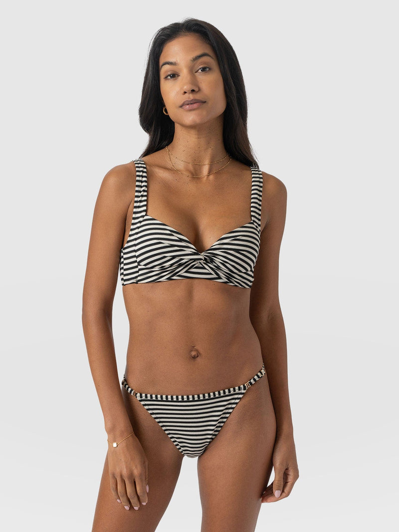 Faye Adjustable Bikini Bottom - Stripe - Women's Swimwear | Saint + Sofia® UK
