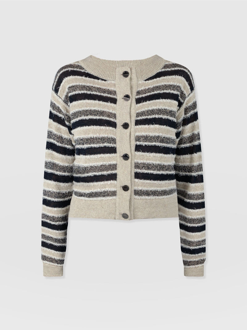 Fearne Knit Cardigan - Blue Stripe