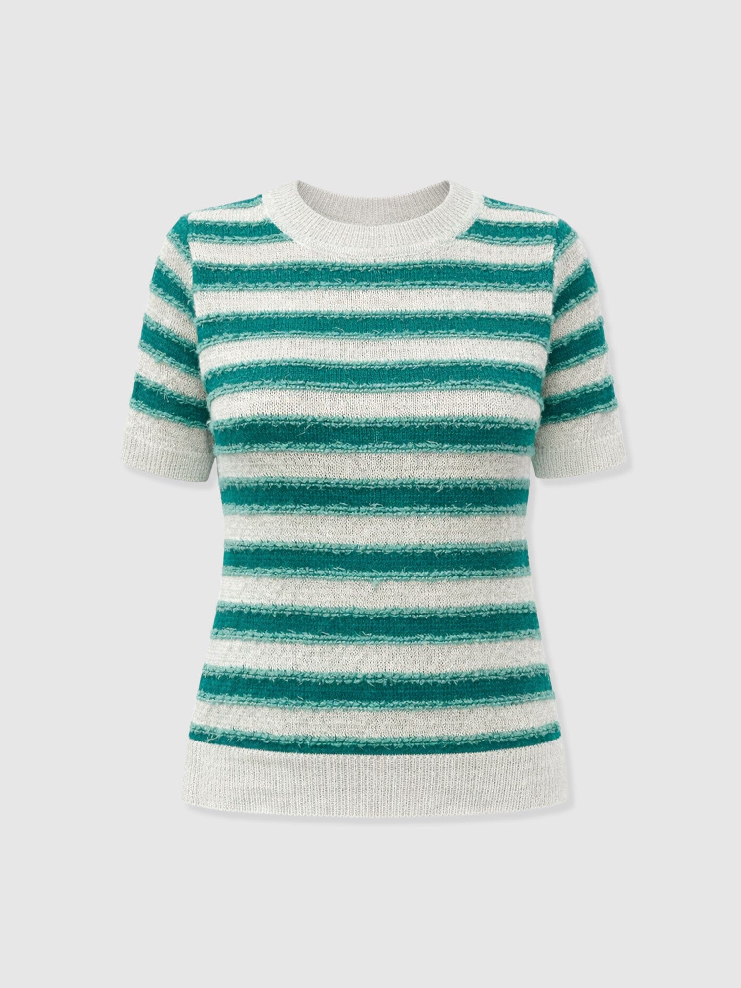 Fearne Knit Tee - Mint Stripe - Women's Jumpers | Saint + Sofia® UK