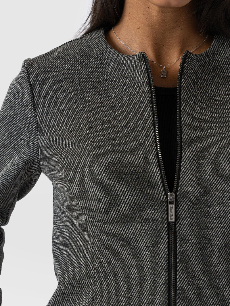 Florence Jacket - Grey Twill - Women's Jackets | Saint + Sofia® UK