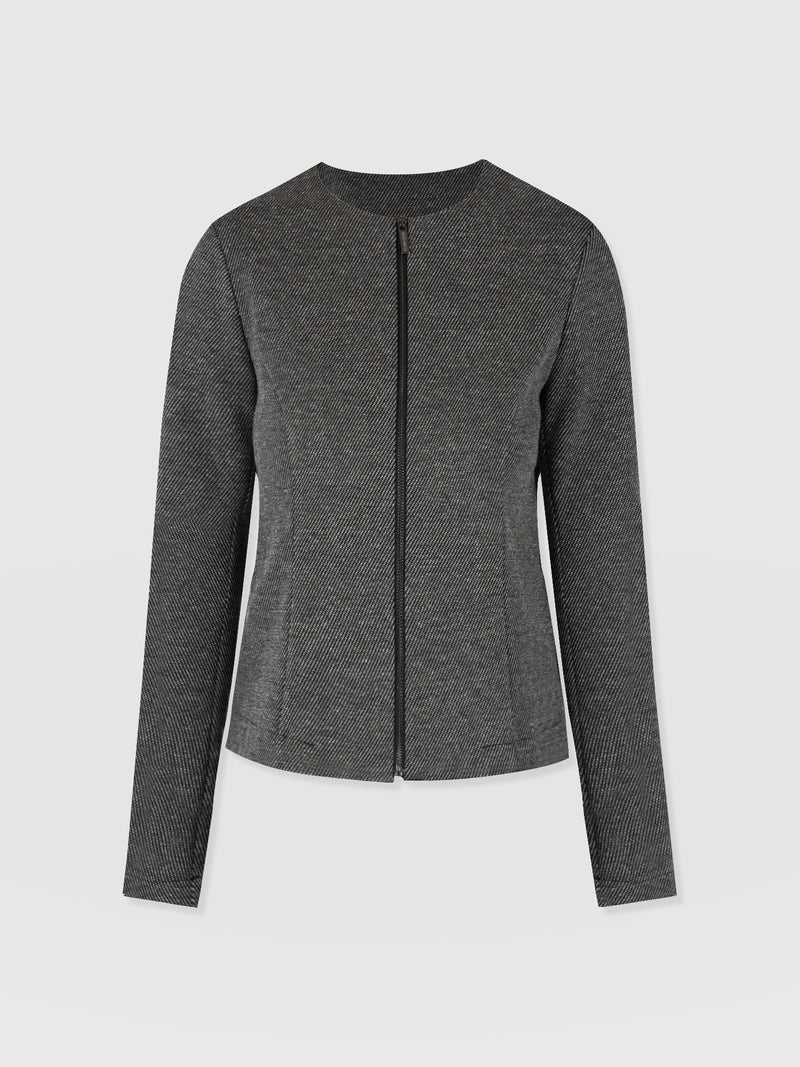 Florence Jacket - Grey Twill - Women's Jackets | Saint + Sofia® UK