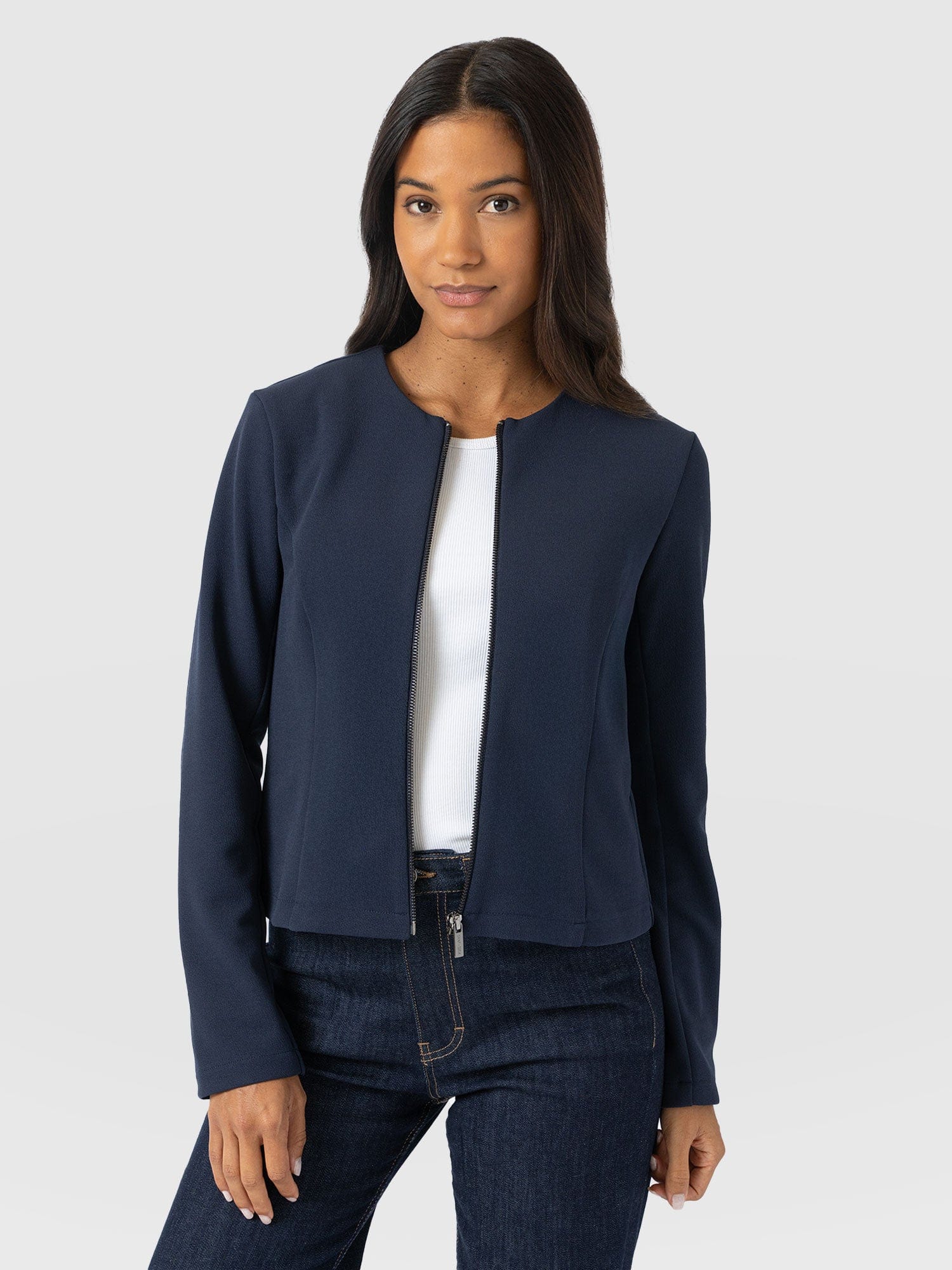 Florence Jacket - Navy - Women's Jackets | Saint + Sofia® UK