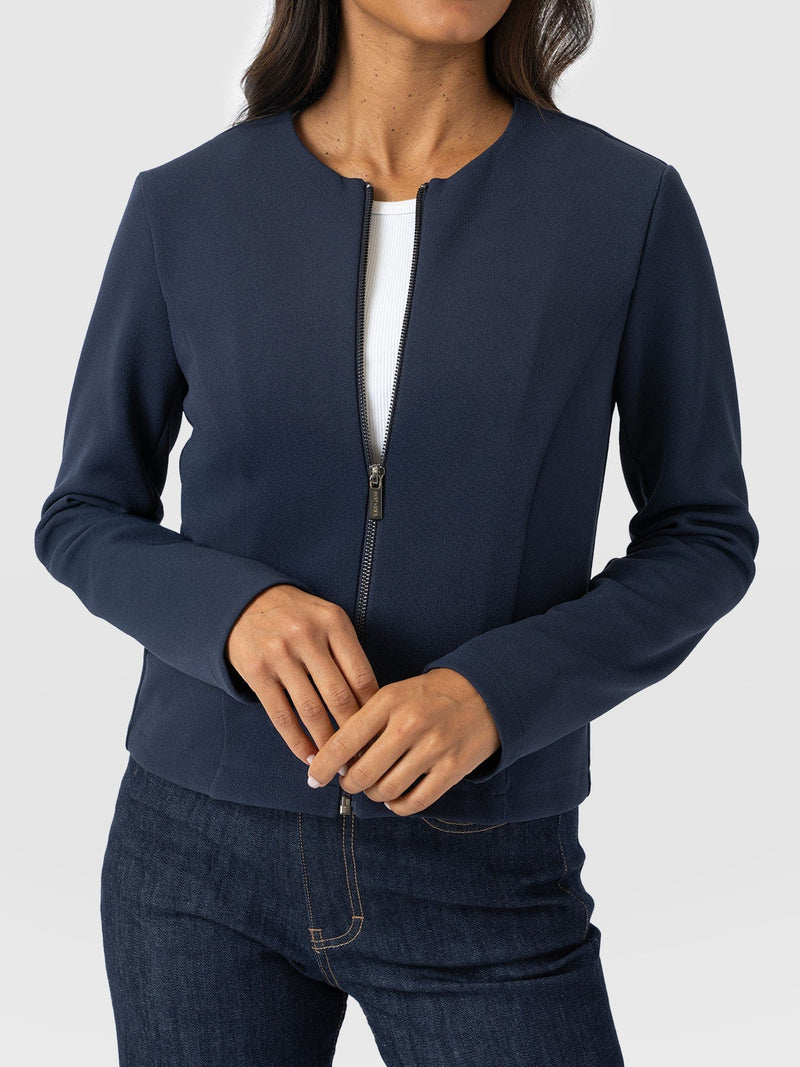 Florence Jacket - Navy - Women's Jackets | Saint + Sofia® UK