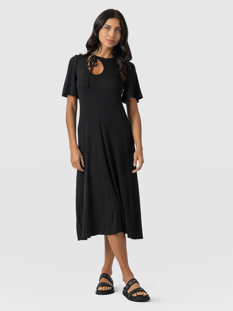 Freya Tie Dress Black - Women's Dresses | Saint + Sofia® UK