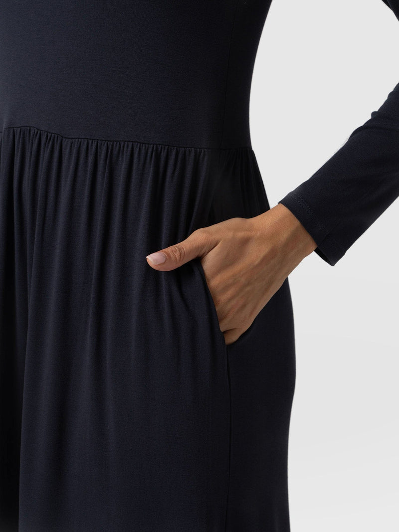 Greenwich Dress Navy Sleeves - Women's Dresses | Saint + Sofia® UK