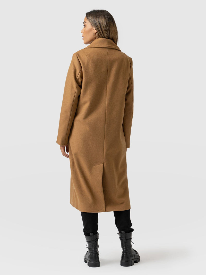 Halcyon Coat Camel - Women's Wool Coats | Saint + Sofia® UK