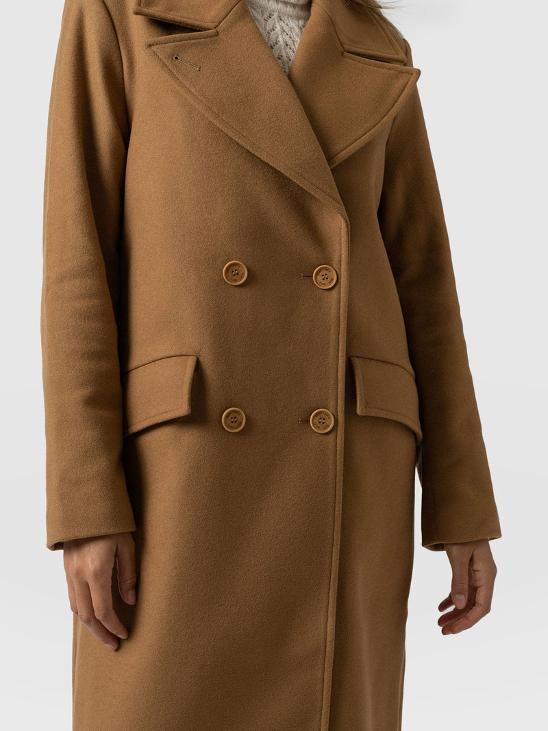 Halcyon Coat Camel - Women's Wool Coats | Saint + Sofia® UK