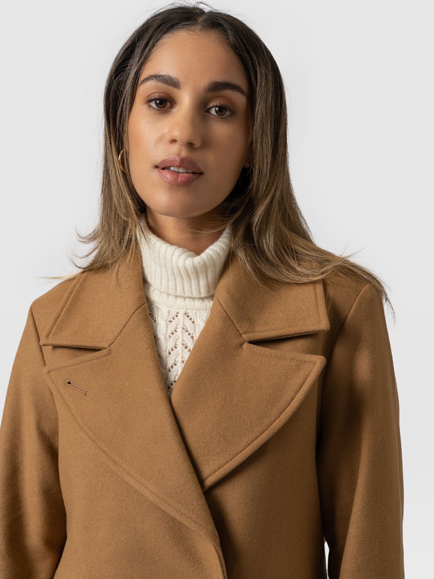 Halcyon Coat Camel - Women's Wool Coats | Saint + Sofia® UK